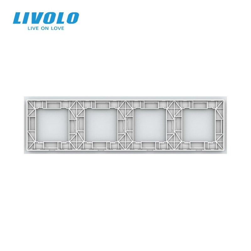 Сенсорная панель для выключателя Х сенсоров (Х-Х-Х-Х) Livolo белый стекло (C7-CХ/CХ/CХ/CХ-11)