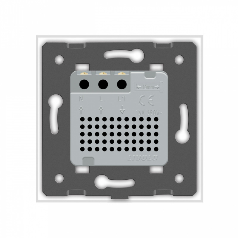 Терморегулятор со встроенным датчиком температуры Livolo белый серый (VL-C701TM-11/15)