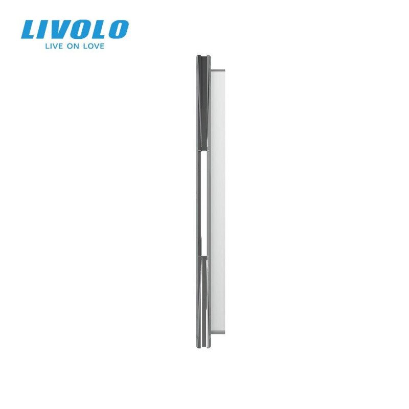 Сенсорная панель для выключателя Х сенсоров (Х-Х-Х-Х-Х) Livolo серый стекло (C7-CХ/CХ/CХ/CХ/CХ-15)